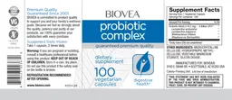 Label for Probiotic Complex