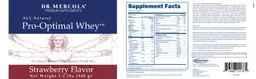 Label for All Natural Pro-Optimal Whey Strawberry Flavor