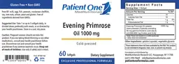 Label for Evening Primrose Oil 1000 mg