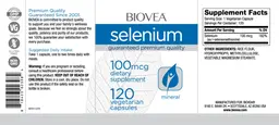 Label for Selenium 100 mcg