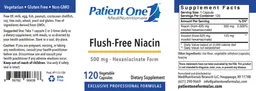 Label for Flush-Free Niacin 500 mg