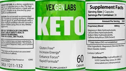 Label for Vexgen Labs Keto