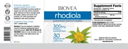 Label for Rhodiola 300 mg