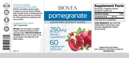 Label for Pomegranate 250 mg