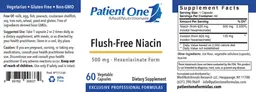 Label for Flush-Free Niacin 500 mg