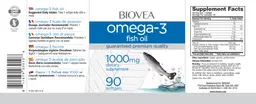 Label for Omega-3 Fish Oil 1000 mg
