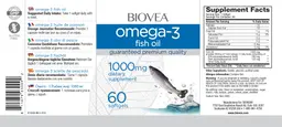 Label for Omega-3 Fish Oil 1000 mg