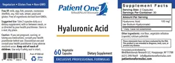 Label for Hyaluronic Acid