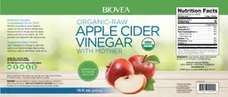 Label for Organic-Raw Apple Cider Vinegar with Mother