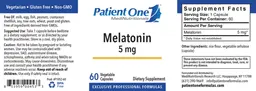 Label for Melatonin 5 mg
