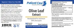 Label for Olive Leaf Extract