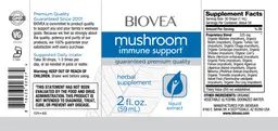 Label for Mushroom Immune Support