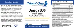 Label for Omega 800 Natural Lemon/Lime Flavor