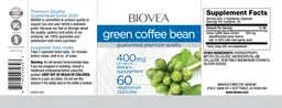 Label for Green Coffee Bean 400 mg