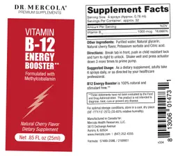 Vitamin B-12 Energy Booster Natural Cherry Flavor