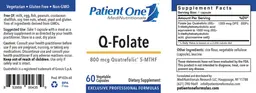 Label for Q-Folate 800 mcg