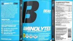 Label for Aminolytes Pineapple Flavor