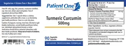 Label for Turmeric Curcumin 500 mg
