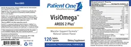 Label for VisiOmega AREDS 2 Plus Natural Lemon Flavor