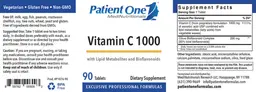 Label for Vitamin C 1000