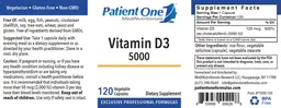 Label for Vitamin D3 5000