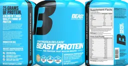 Label for Beast Protein Vanilla Flavor