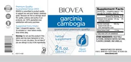 Label for Garcinia Cambogia
