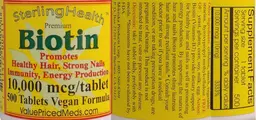 Label for Premium Biotin