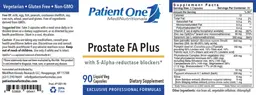 Label for Prostate FA Plus with 5-Alpha-Reductase Blockers