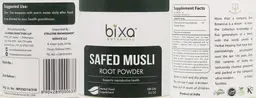 Label for Safed Musli Root Powder