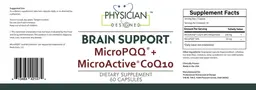 Label for Brain Support MicroPQQ + MicroActive CoQ10