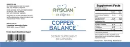 Label for Copper Balance