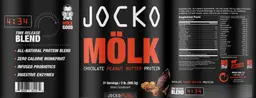 Label for Jocko Molk Chocolate Peanut Butter Protein