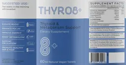 Label for Thyro8+ Thyroid & Metabolism Support
