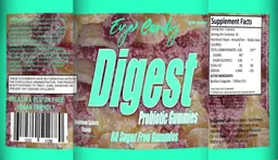 Label for Digest Rainbow Splash Flavor