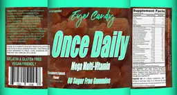 Label for Once Daily Raspberry Splash Flavor