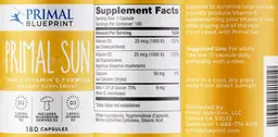 Label for Primal Sun