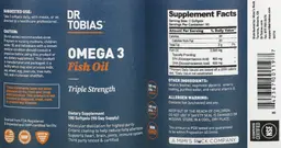 Label for Omega 3 Fish Oil