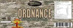 Label for Ordnance Fruit Blast Flavor