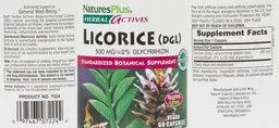 Label for Licorice (DGL) 500 mg