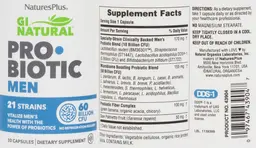 Label for Pro Biotic Men