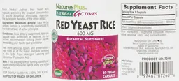 Label for Red Yeast Rice 600 mg