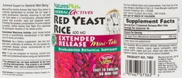 Label for Red Yeast Rice 600 mg Extended Release Mini-Tabs