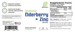 Label for Immune Elderberry + Zinc