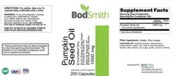 Label for Pumpkin Seed Oil 1000 mg