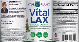 Label for Vital Lax