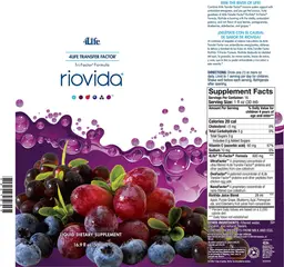 Label for 4Life Transfer Factor Riovida