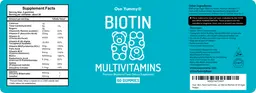 Label for Biotin Premium Blueberry Flavor