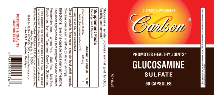 Label for Glucosamine Sulfate