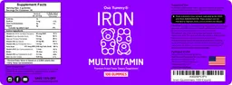Label for Iron Multivitamin Premium Grape Flavor